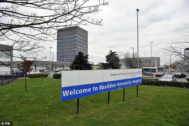 Ms Rich said her nightmare ordeal took place as Basildon University Hospital last summer (file image)