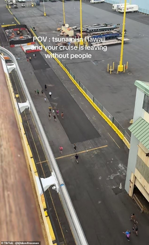 Videos posted on social media often show what have become known as 'pier runners' - a term used to describe passengers who sprint along the port to get back on board their cruise