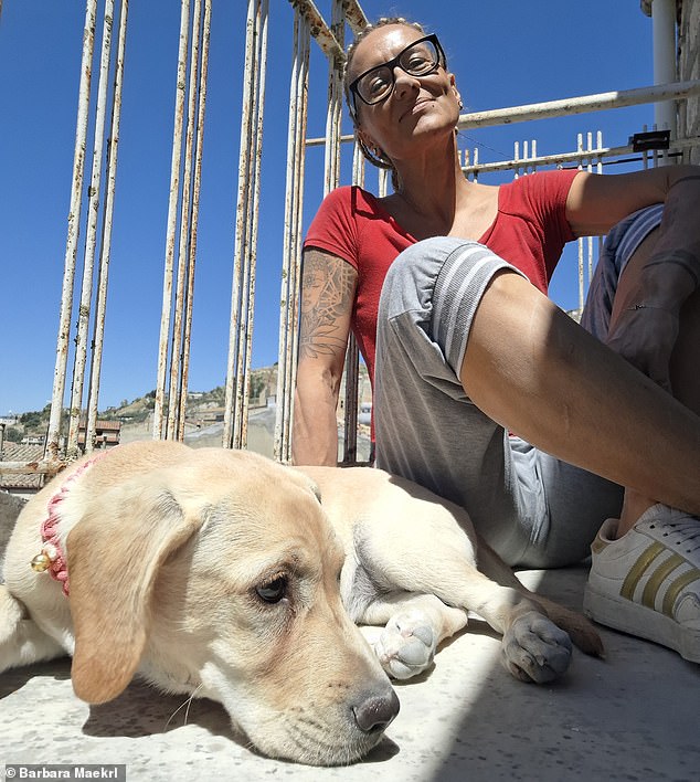 Savvy: Barbara Maekrl, pictured with puppy Miele, viewed a number of ¿1 properties in Italy, but opted against buying one