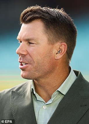 David Warner (pictured) hit out at Joe Root for not yet scoring a hundred in Australia