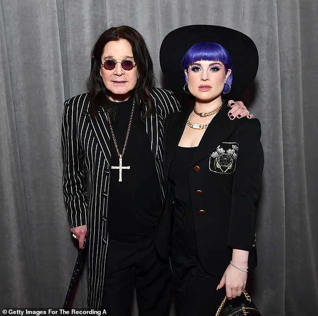 Kelly Osbourne pictured with her father in 2020. She said she was going through the 'hardest moment of her life' following his death