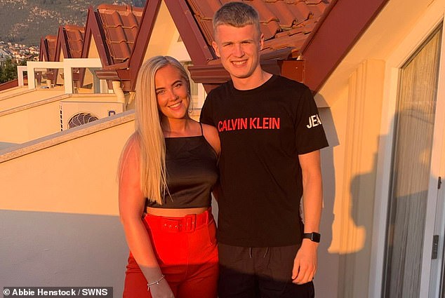 Kieran with his girlfriend Abbie before he discovered he had the devastating brain tumour