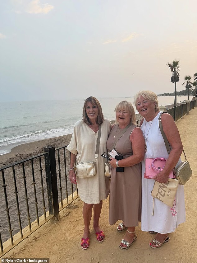 He penned: 'Gorgeous couple of days in Marbella with the mother and the gang' alongside a red heart