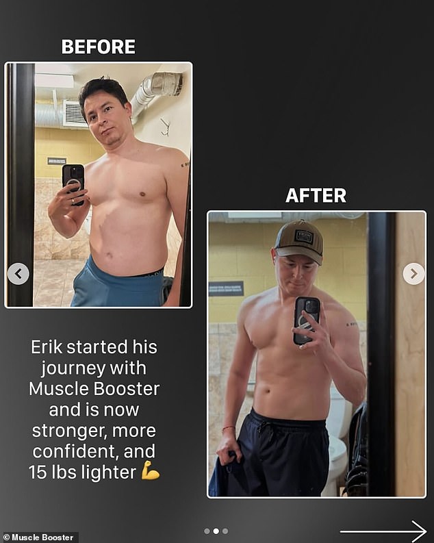Erik (above) saw amazing results, shedding pounds and gaining muscle — and boosting strength and confidence in the process