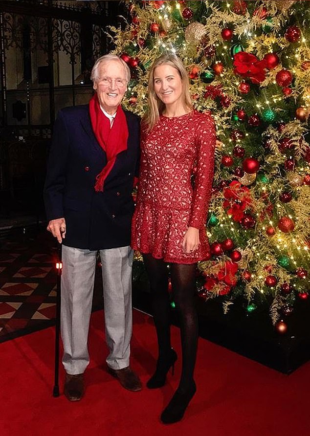 Bella, pictured with the legendary host of Radio 4's Just A Minute, was opposed to her son taking the Mountbatten name after her relationship with Harry ended while she was pregnant