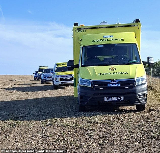 A female paraglider has been left seriously injured after crashing onto a cliff when her 'parachute collapsed'