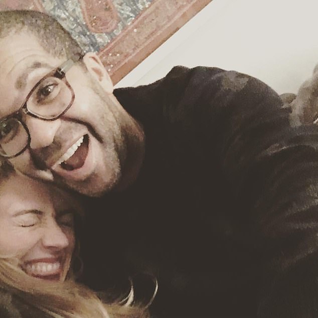 Pictured: Kat and Ben Skervin who describes himself as a 'freelance celebrity and fashion hairdresser' and according to his personal website, previously worked with the Spice Girls
