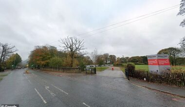 A woman died after being hit by a tree branch near the Buncer Lane entrance (pictured) of Blackburn's Witton Country Park