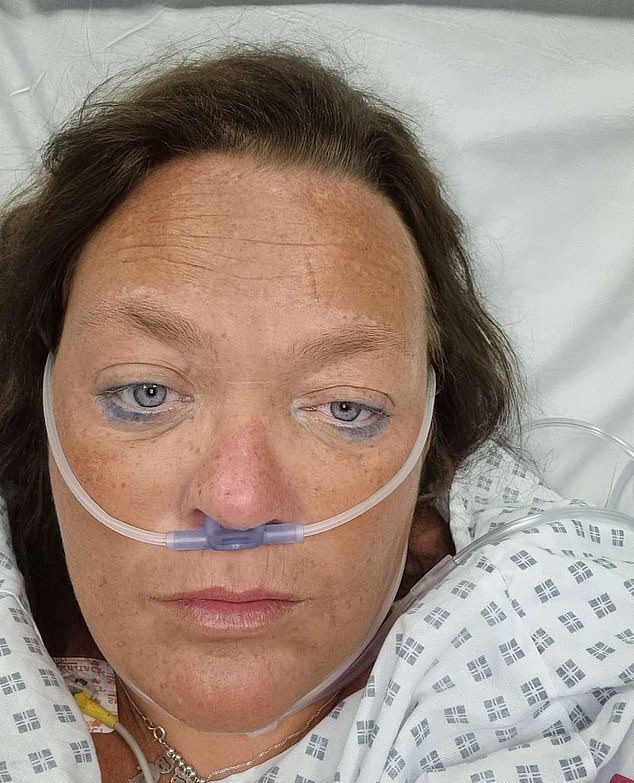 However, she picked up a bacterial disease and was rushed to hospital when she arrived back in the UK