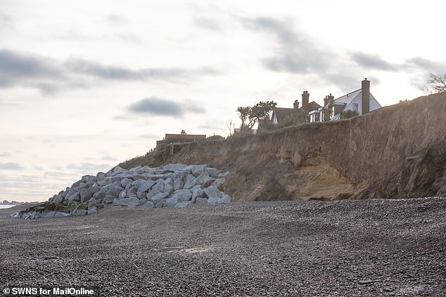 Coastal erosion in the up-market seaside village of Thorpeness in Suffolk is getting worse by the day