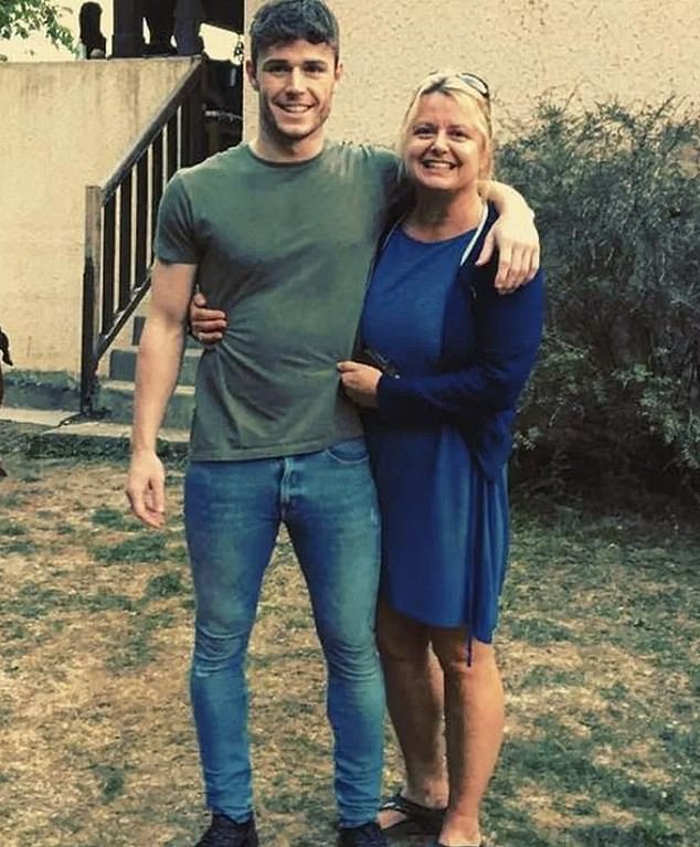 Hollyoaks actor Callum Kerr pictured with his mother Dawn who is believed to have been killed in a murder-suicide with her husband