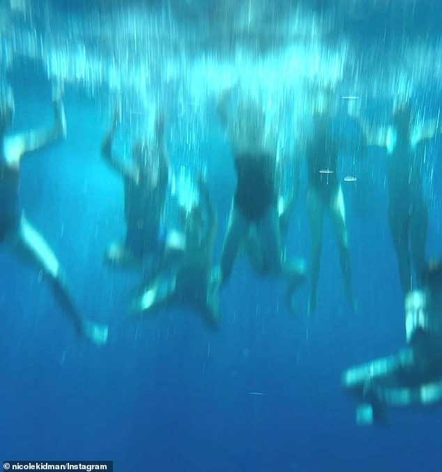 There was a shot of the kids in the water as well