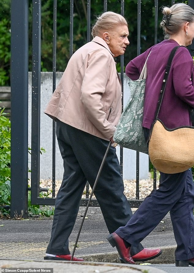 Prosecutor Ryan Seneviratne said Ms Oriel had harassed Ms Maunsell (pictured outside court during the case), by 'turning up at her house, repeatedly banging on windows, banging on doors, meaning that Ms Maunsell has to flee to neighbours'