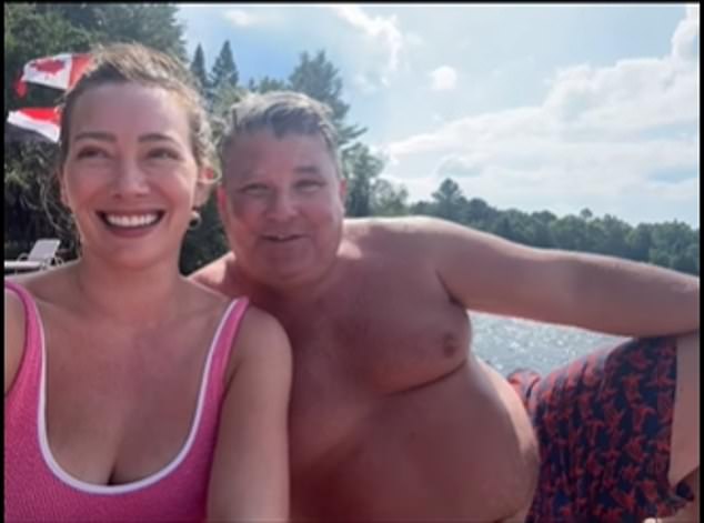 The star was joined on the holiday by a male friend