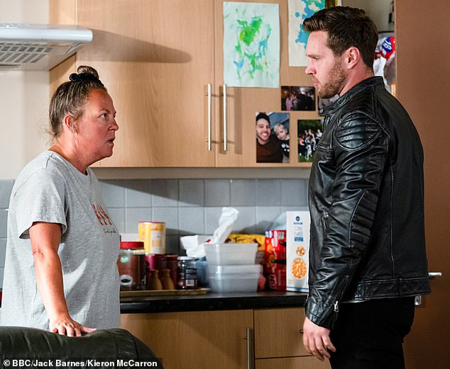 Lorraine and Danny pictured together in EastEnders 2023