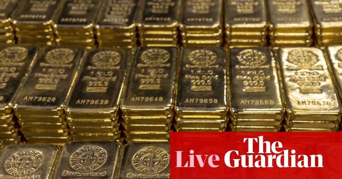 Gold futures rise to new high after reports Trump has imposed tariffs on one-kilo bars – business live | Business