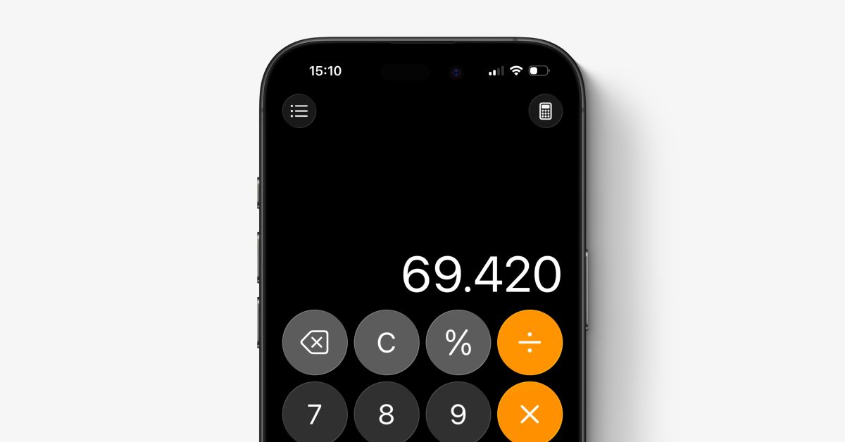 iOS 26 brings back the iPhone calculator's clear button