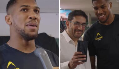 Anthony Joshua returns to Watford to film new Lucozade ad