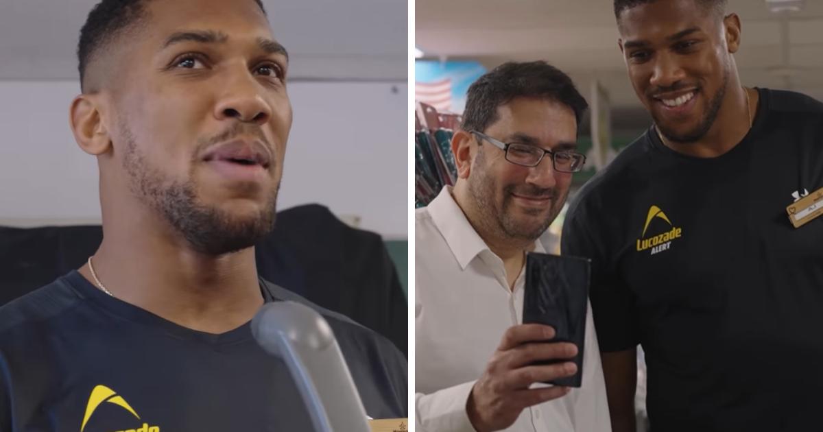 Anthony Joshua returns to Watford to film new Lucozade ad