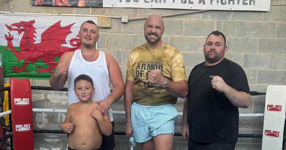 Tyson Fury visits new boxing gym launched in Llay, Wrexham