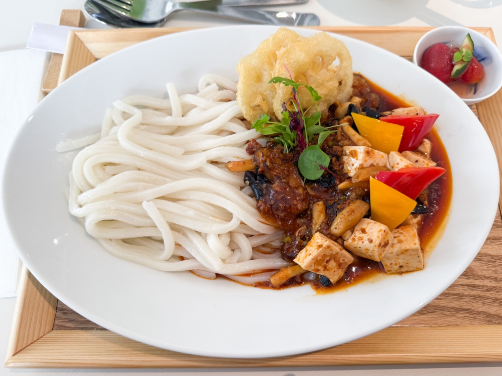 Mapo Tofu Udon combines a classic Chinese dish with its appetising spicy flavours and udon. — Picture by Lee Khang Yi