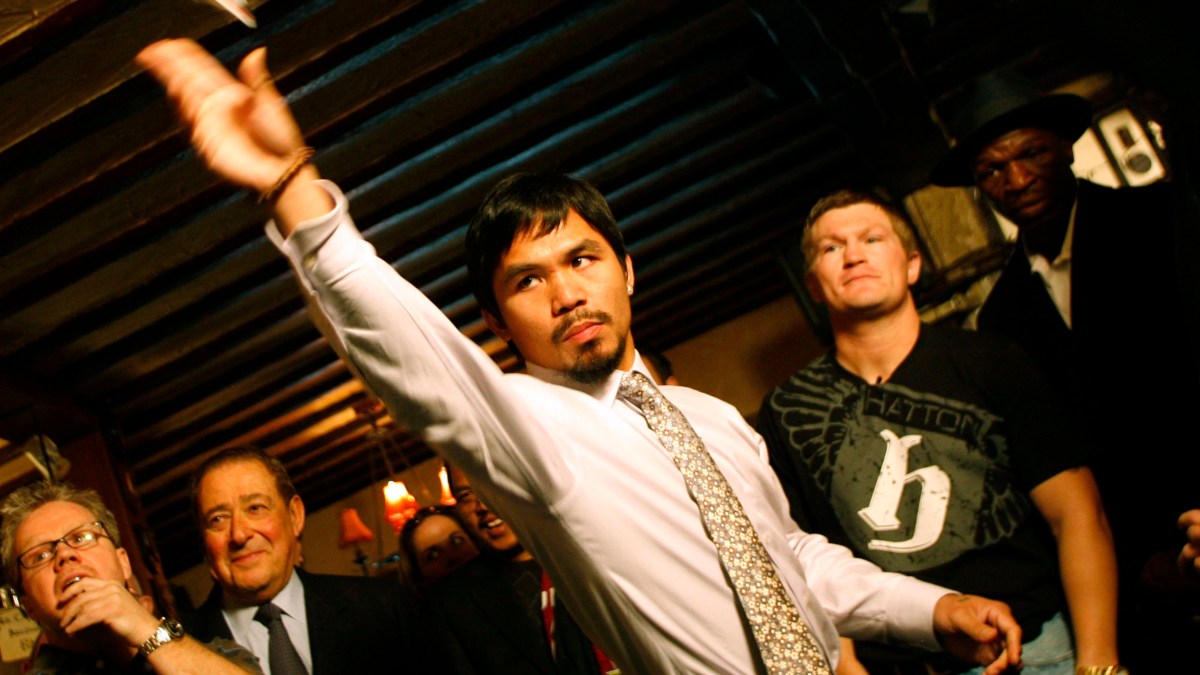 Darts with Pacquiao, backstage with AJ and at home with Fury