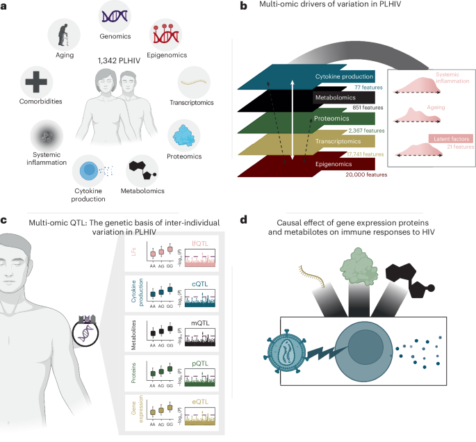 Genetic and molecular landscape of comorbidities in people living with HIV