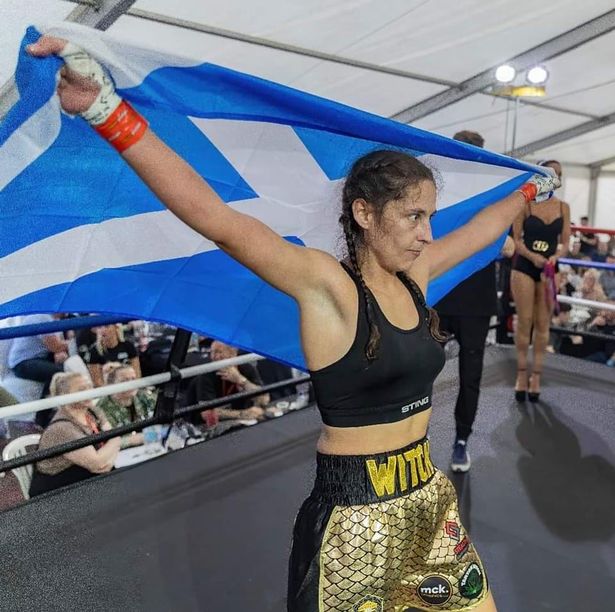 Sandra Rees after winning her first bare knuckle bout last year