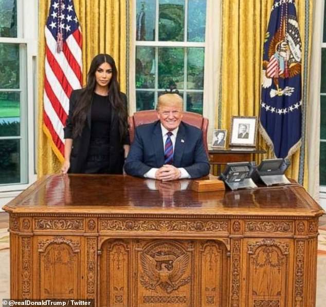 However, Kim faced backlash over the social media post as fans accused her of 'virtue signaling' due to her ties to the Trump family; seen with Trump in 2018