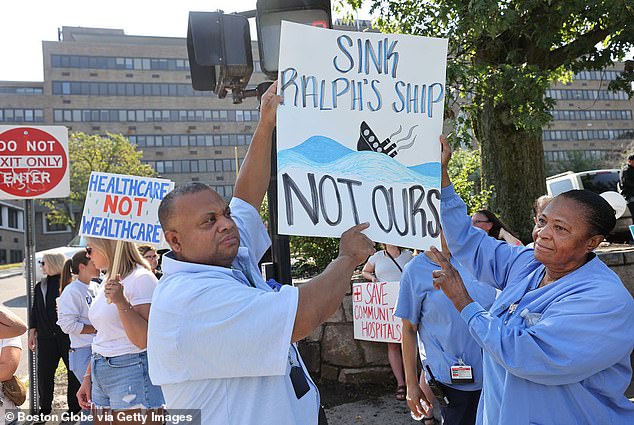 Protests took place against Steward's former CEO Ralph de la Torre and hospital closures in Massachusetts last summer