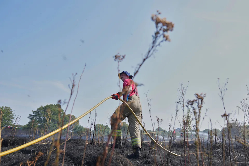 Dry vegetation can quickly become a tinderbox. (PA)