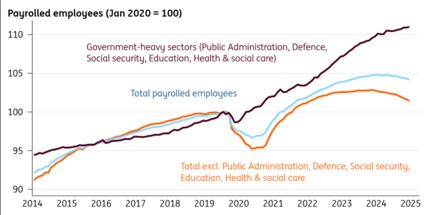 Payrolled Employees (Jan 2020 = 100)