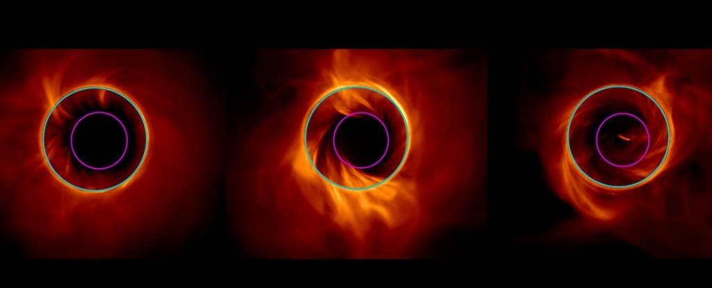 Shadow Realm at Black Hole's Edge Simulated For The First Time : ScienceAlert