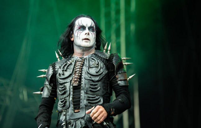 HELSINKI, FINLAND - JUNE 27: Dani Filth of Cradle Of Filth performs live at the 2025 Tuska Festival in Suvilahti on June 27, 2025 in Helsinki, Finland. (Photo by Venla Shalin/Redferns)
