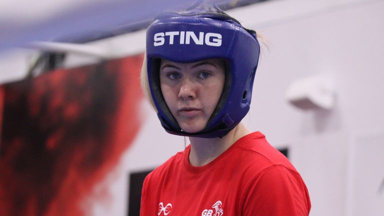Hickey training for the Worlds at the GB gym in Sheffield. (Photos: GB Boxing)