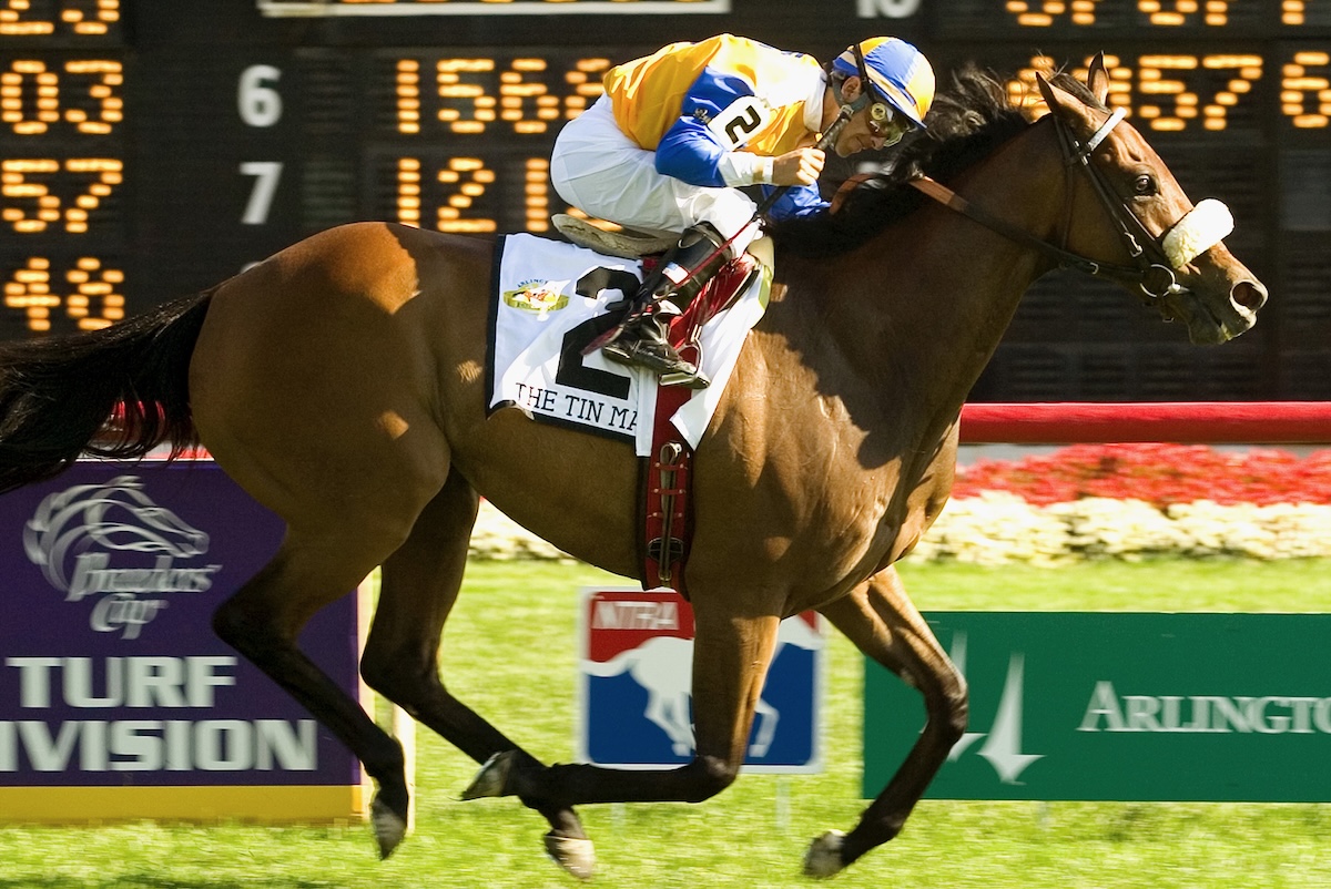 The Tin Man defies Father Time to win the Arlington Million at the age of eight. (Benoit Photo)