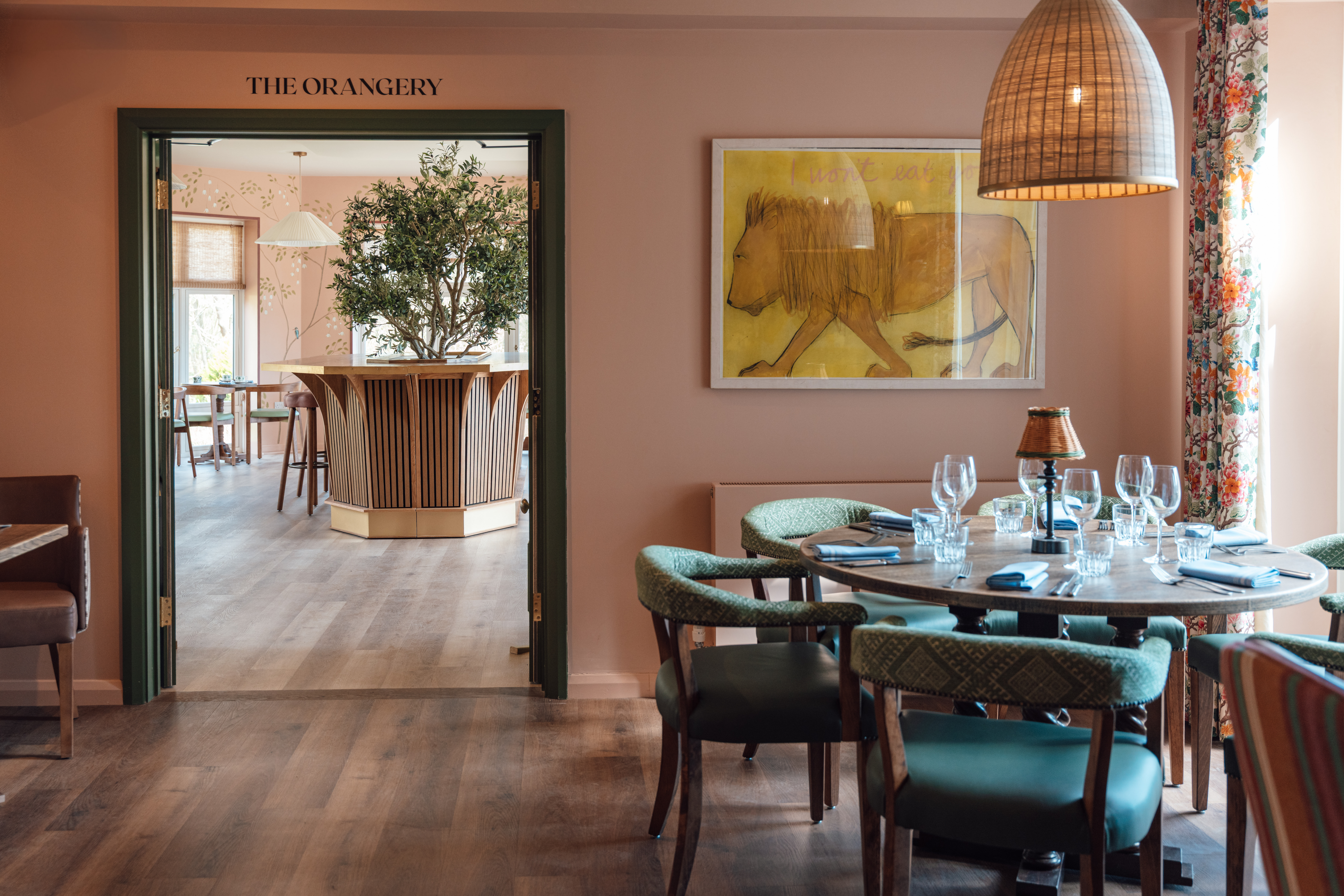 Dining area at The Alfriston Hotel & Spa, South Downs.