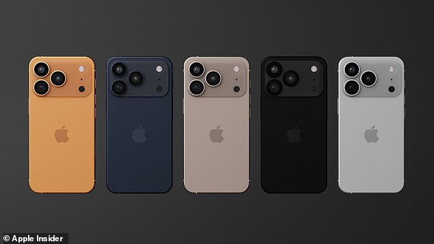 Alongside a bold new orange finish, the rumours suggest that the iPhone 17 Pro will be available in Dark Blue, Grey, Black, and Silver. Pictured: Apple Insider renders