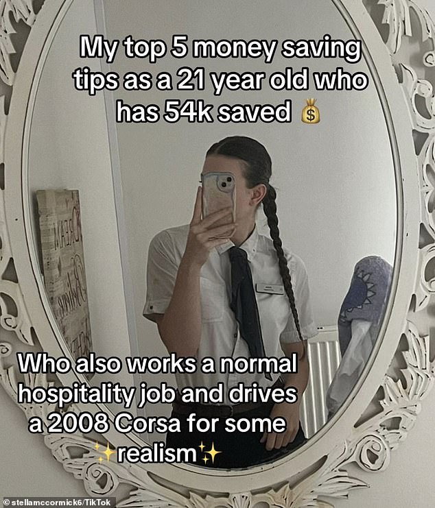 Stella McCormick, who is from the UK, revealed she has managed to save £54,000 while working in McDonald's and sticking to some clever hacks