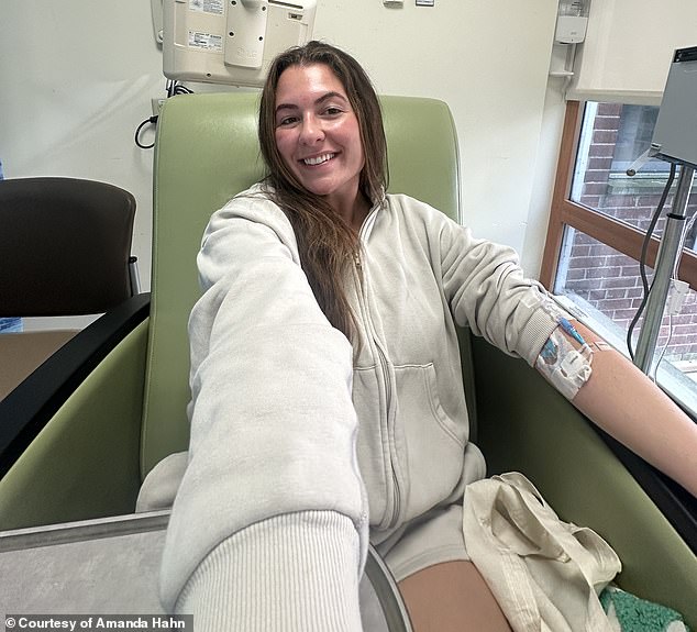 Amanda Hahn, 29, from New York, was diagnosed with multiple sclerosis (MS) in 2019