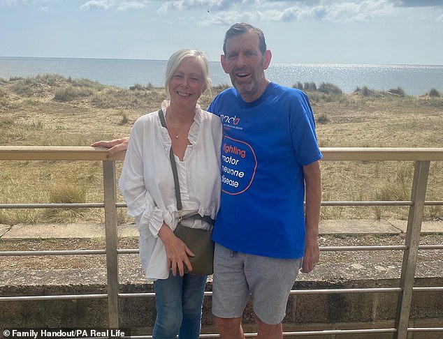 Mr Scott with his wife Claire who was next to him when he was given his devastating diagnosis