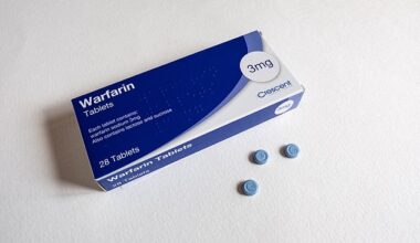 Warfarin is an anticoagulant used to reduce the chance of blood clots. Patients are required to have blood tests at least every 12 weeks while taking the medication to ensure their dosage is correct