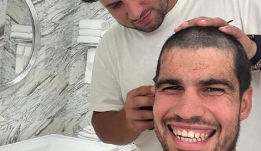 Carlos Alcaraz transformed himself with a radical new haircut ahead of the US Open - courtesy of a mistake by his brother Alvaro (pictured)