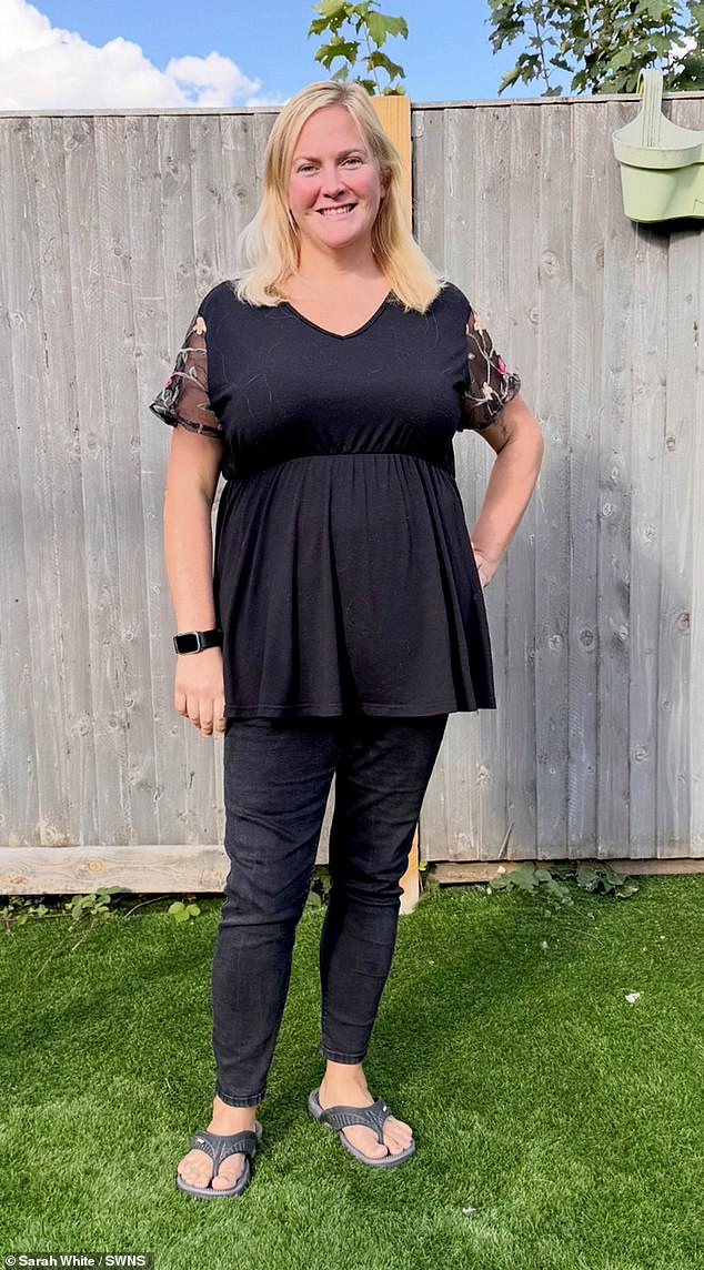 But despite having used the drugs herself, Sarah is passionately against NHS handing out the jabs unless they're used by those with medical conditions such as diabetes (pictured after losing weight)