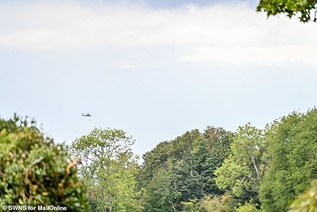 The Daily Mail spotted a black helicopter flying overhead near Steve Schwarzman's country estate, which locals say he 'flies in and out of' on weekends