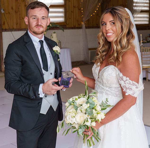 The groom, who was delighted by the fundraising efforts with his bride Ms White, said: 'Our guests absolutely loved it'
