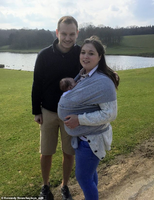 Mrs Black with baby Amelia and her husband Ian