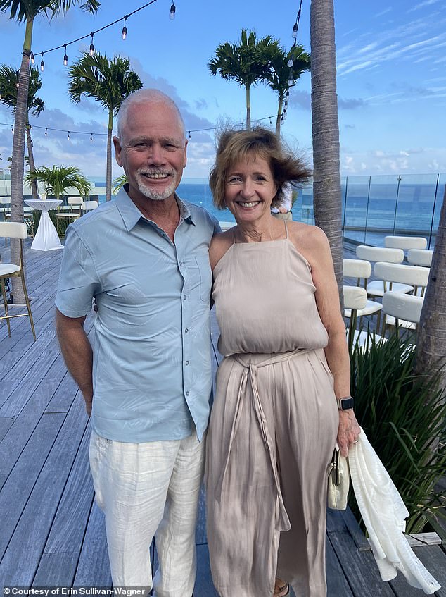 Anal cancer caused sexual difficulties for Sullivan-Wagner and made it 'impossible' for her to have penetrative sex with Steve (left)