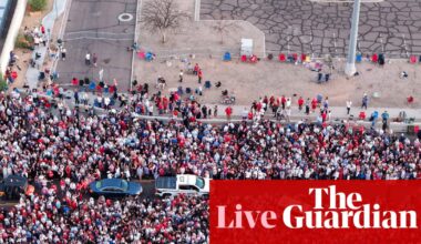 Charlie Kirk memorial latest updates: Trump and Vance to join tens of thousands of people at service for rightwing activist | Charlie Kirk shooting