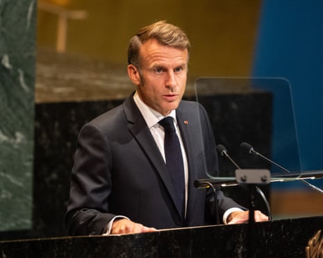 Emmanuel Macron announces the French recognition of Palestine.